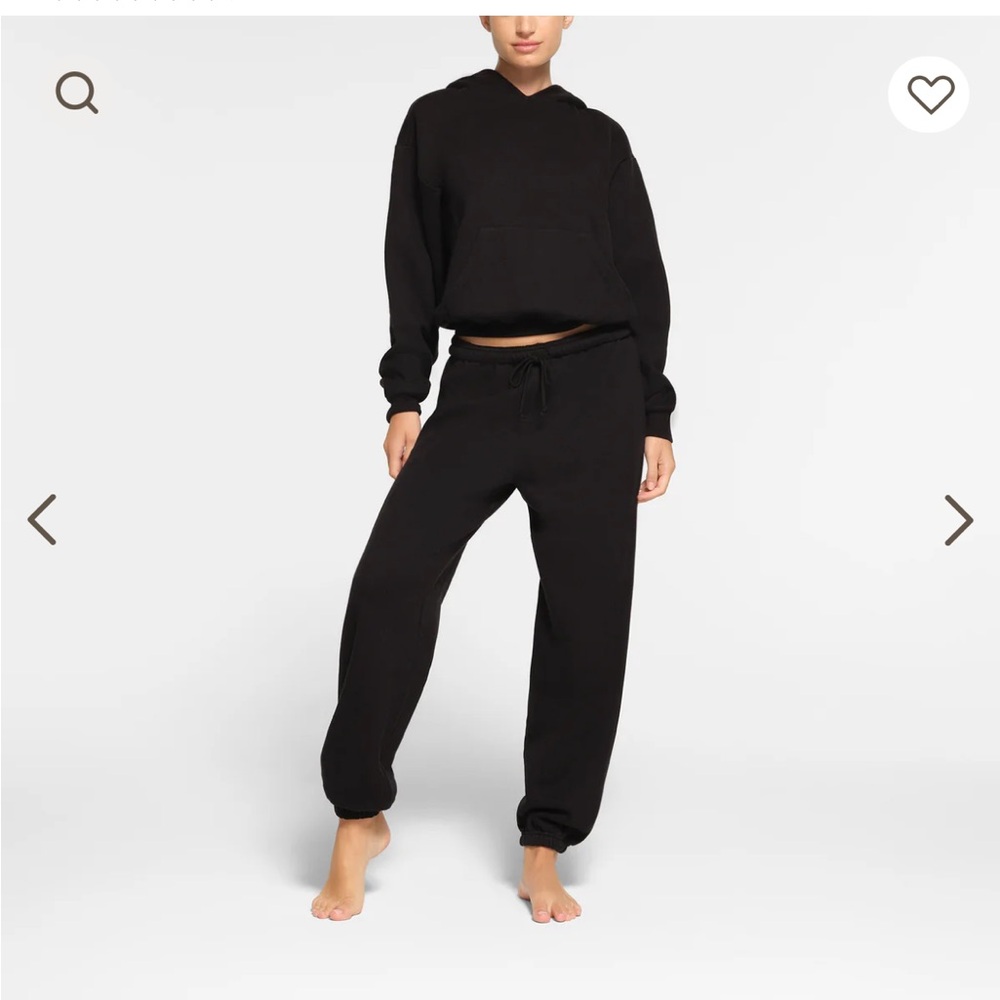 Skims Cotton Fleece Jogger Size Small - Onyx